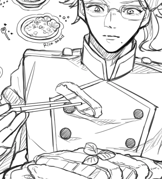 #twstマスシェフイラスト企画
かつ丼～～～ 