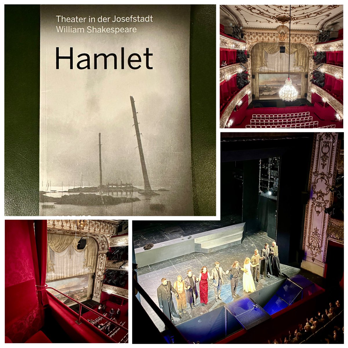 Durchleser's tweet photo. Ein grandioser Theaterabend mit Shakespeares « Hamlet » im Theater in der Josefstadt Wien geht zu Ende. Die sehr raffinierte Inszenierung und  die charismatischen Schauspieler geben « Hamlet » eine starke Dynamik! 
Absolut sehenswert! 

#hamlet #shakespeare #Wien https://t.co/9mMgt6JNBk