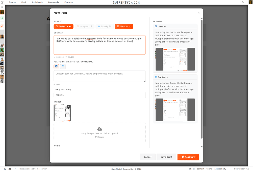SuprSketch tweet media