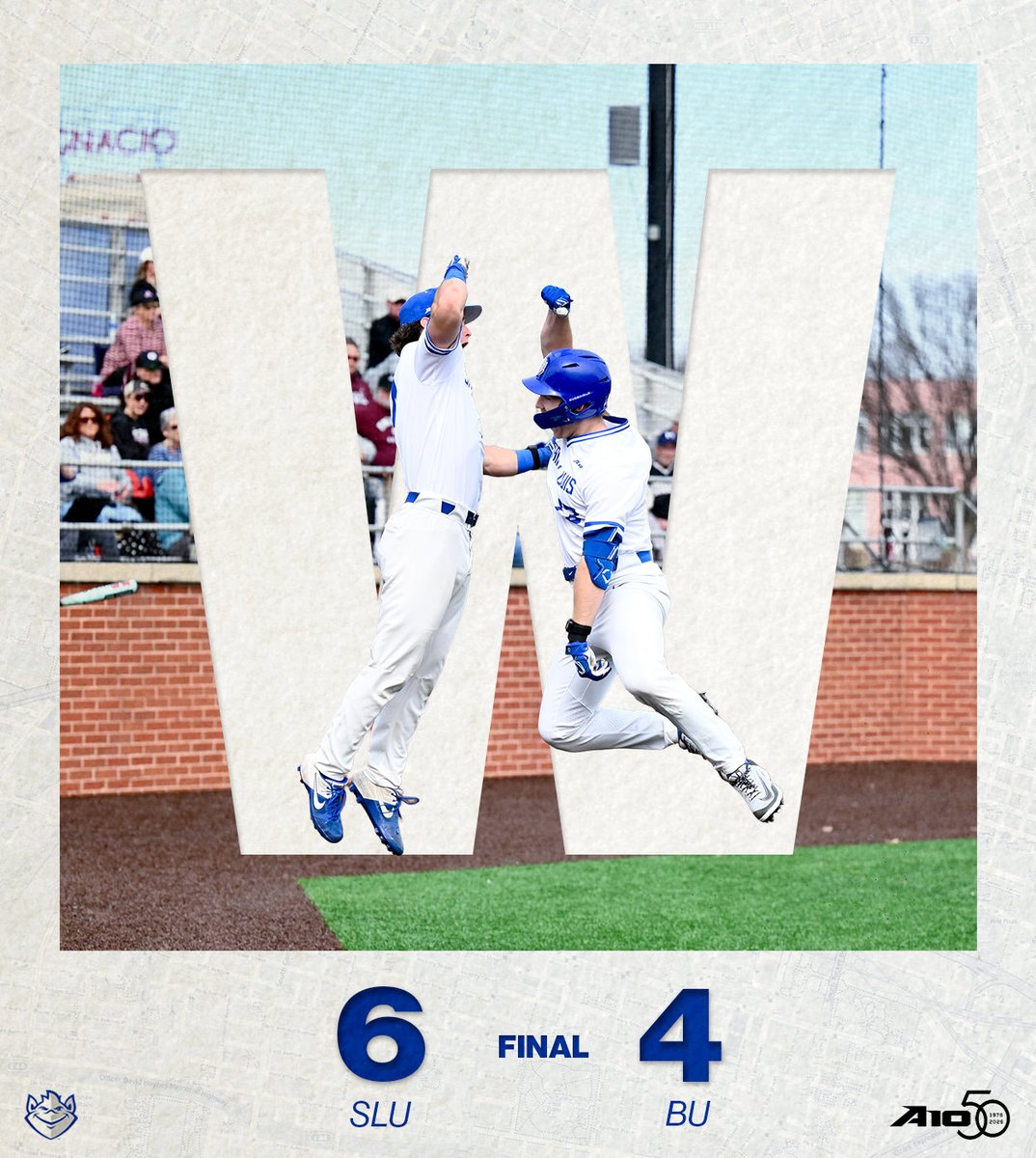 SLUBaseball's tweet photo. FINAL | #Billikens 3, Screaming Eagles 1

📊 Chase Beattie 2-4, 2 HR, 5 RBI
       Matthew Arnold 1-3, 1 HR, 1 RBI
       Dylan Gormont W
       Loren Georger Save https://t.co/Mg0lbD8m8L