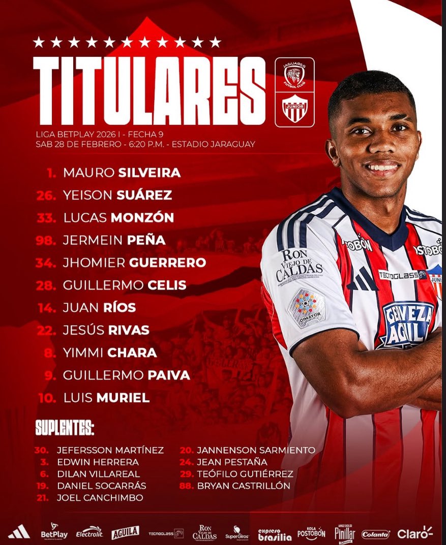 Junior sale con doble 9 y tres en el medio en Monteria