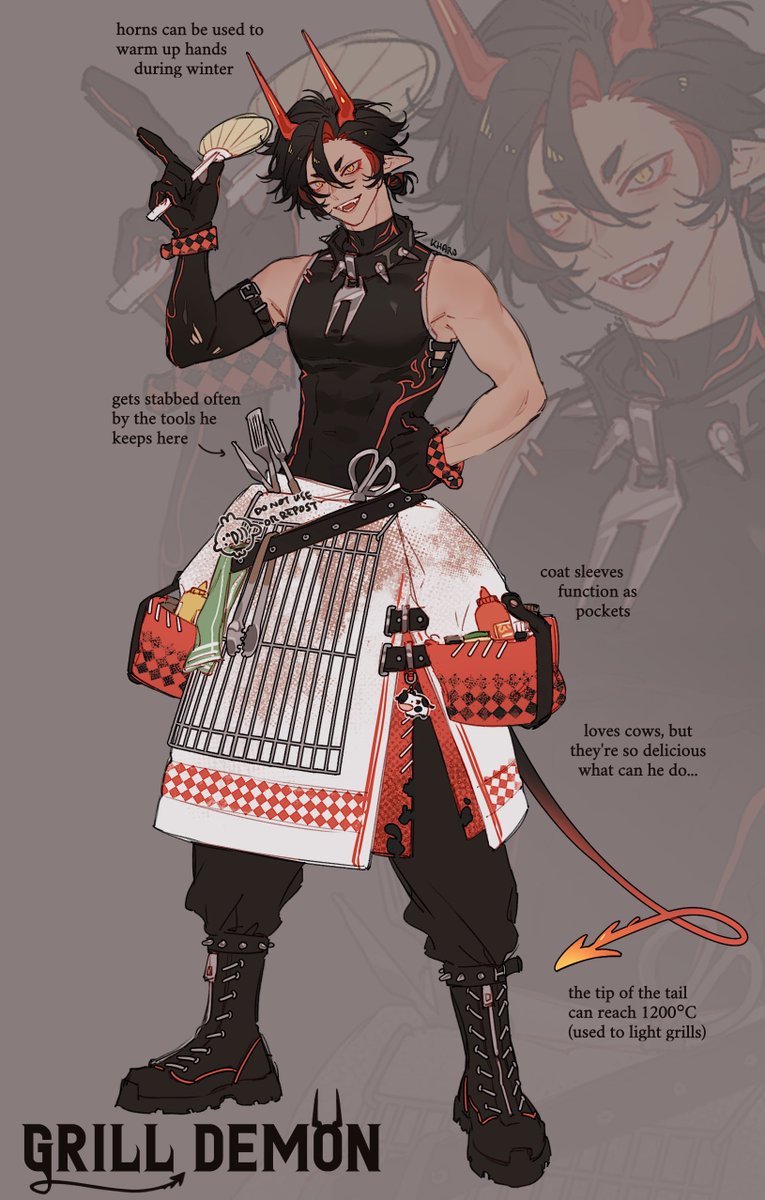 [ adopt ] 🔥 grill demon 😈

SB: $200

RTs are very very appreciated (* ˃̶͈̀ロ˂̶͈́)੭ꠥ⁾⁾♡
More info ↓↓