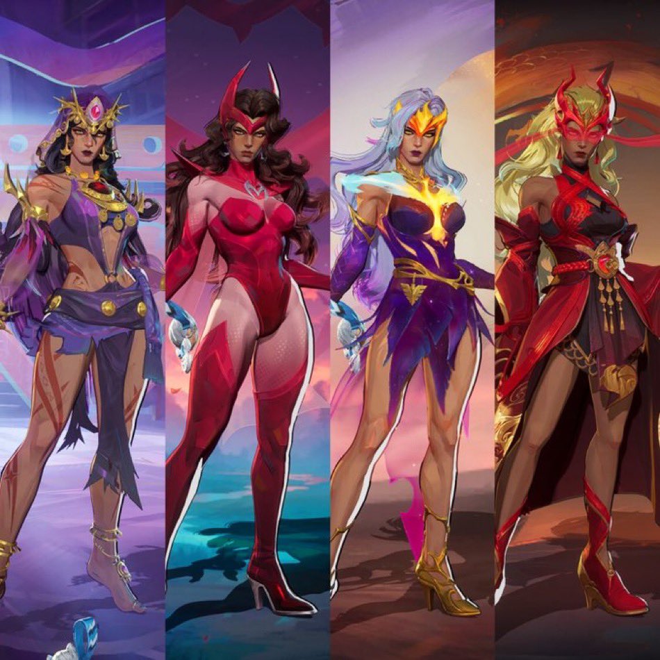 THESCARLETRED1's tweet image. Scarlet Witch legendary skins ❤️