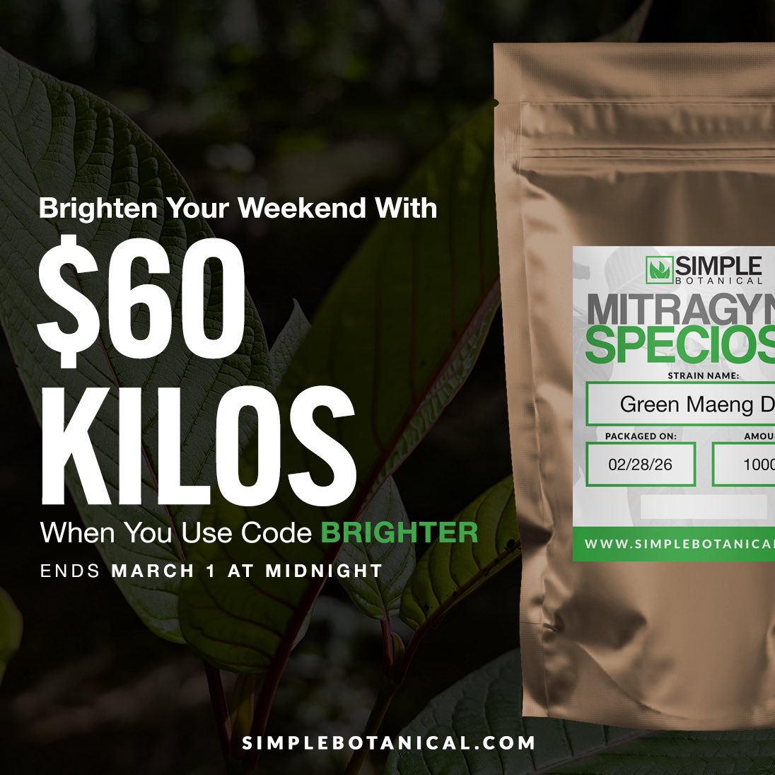 simplebotanical's tweet photo. We’re here to brighten your weekend with an amazing deal on kilos, exclusively for our social media family! Offer ends this Sunday at midnight, so don’t wait. 🏃🏻‍♀️ https://t.co/zPARhdDfxp