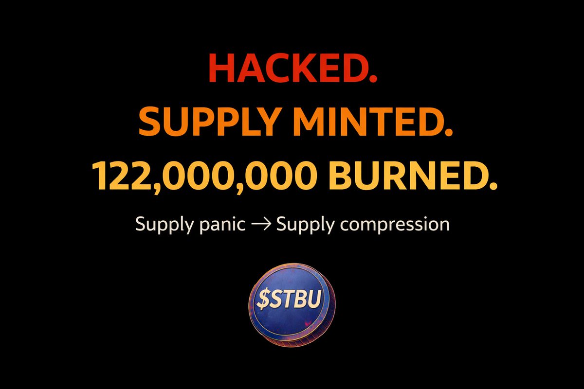 💥 $STBU <a href="/StoboxCompany/">Stobox</a> 💥

Hacked.
Supply minted.
122,000,000 $STBU burned.

You saw chaos.
We saw compression.

🚀🚀🚀🚀🚀🚀

#Crypto #CryptoRecovery #CryptoGem #1000xgem #RWA