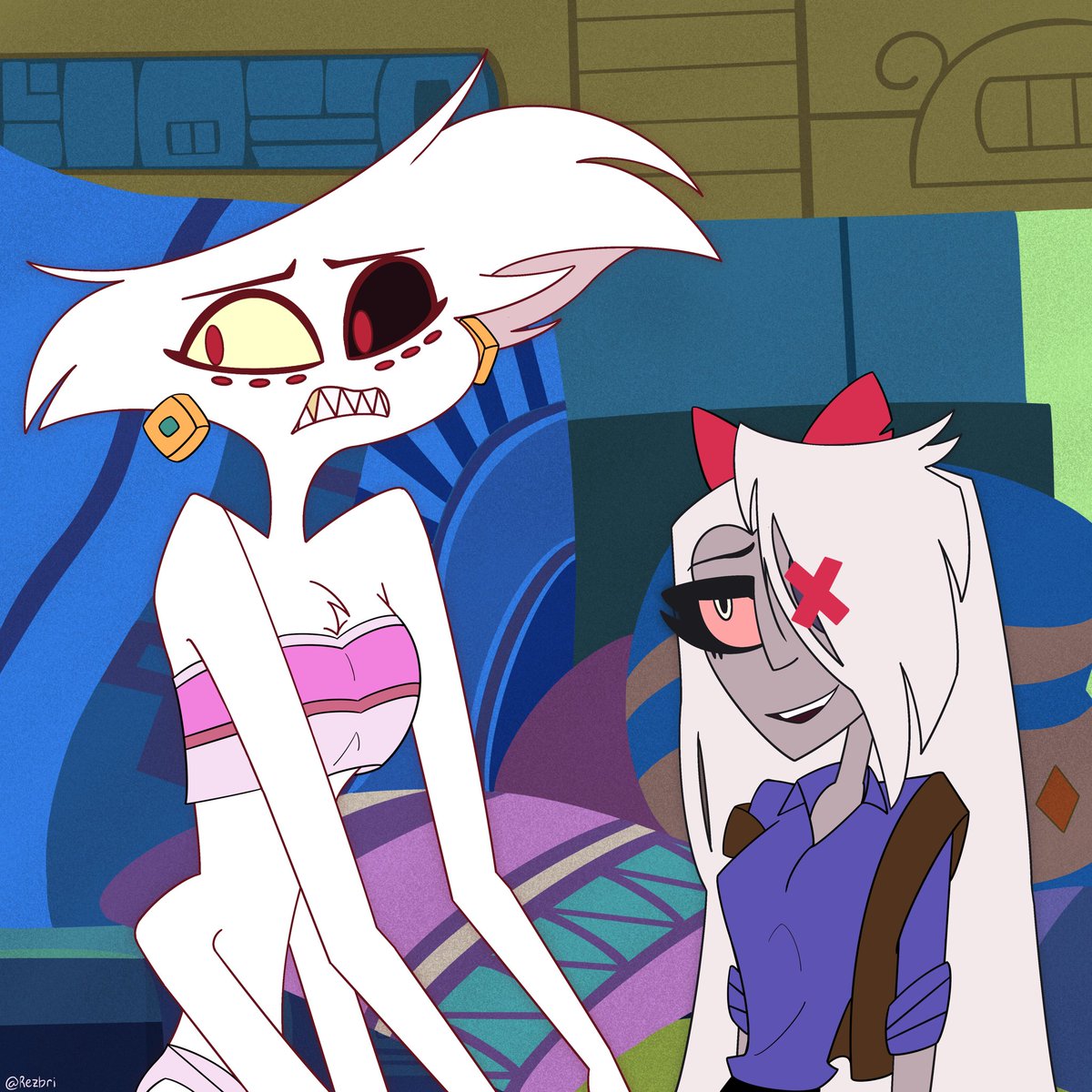 Rezbri1's tweet photo. For all the angel and vaggi shippers 😄,
Angel and vaggi as chel and tulio
#HazbinHotel #hazbinhotelfanart #HazbinHotelAngleDust #hazbinhotelvaggi #theroadtoeldorado https://t.co/gYX1K3D5Bi