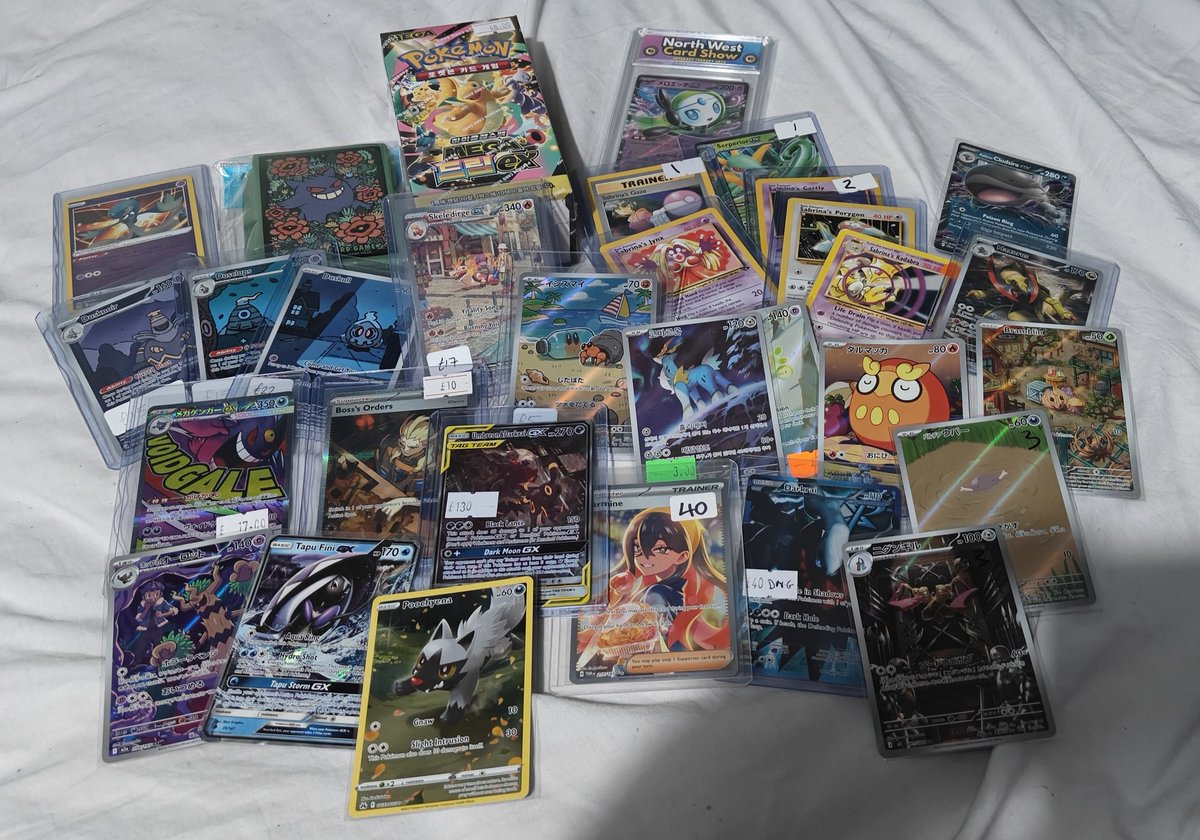CactusSmoothie's tweet photo. Went to the North West Card Show today! First time at a card show, was great fun and I got some amazing new additions for my binder and personal Black Bolt master set 👀👀 https://t.co/QmozslMkG5
