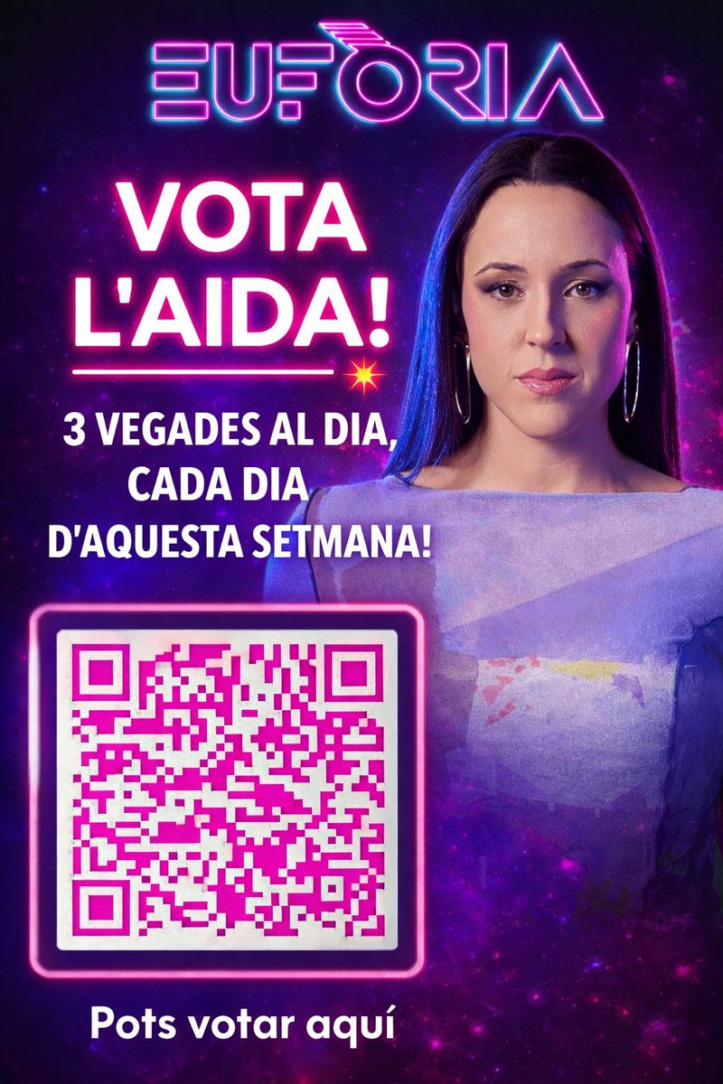 aidaeuforia_cf's tweet photo. Votarem a L'AIDA 3 vegades cada dia 💜💙🌹#eufòria3cat #ronyoneresamunt
https://t.co/nGuOH8fyhj https://t.co/CTyP0XCFGQ