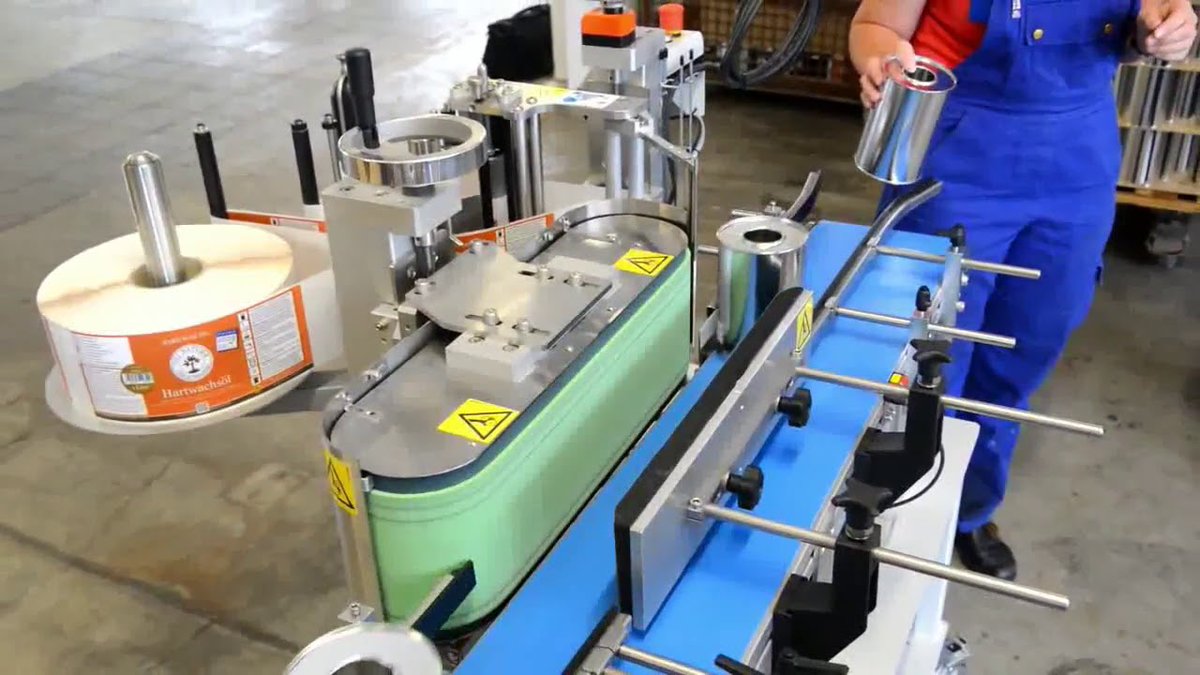 Webermarking's tweet image. Our Geset range of systems can label pre printed labels to cylindrical products using a conveyor and wrapping system. See our Geset 100 Series applying booklet labels to cylindrical products zurl.co/ZaHs #WeberPackagingSolutions #LabelApplicator #PackagingAutomation