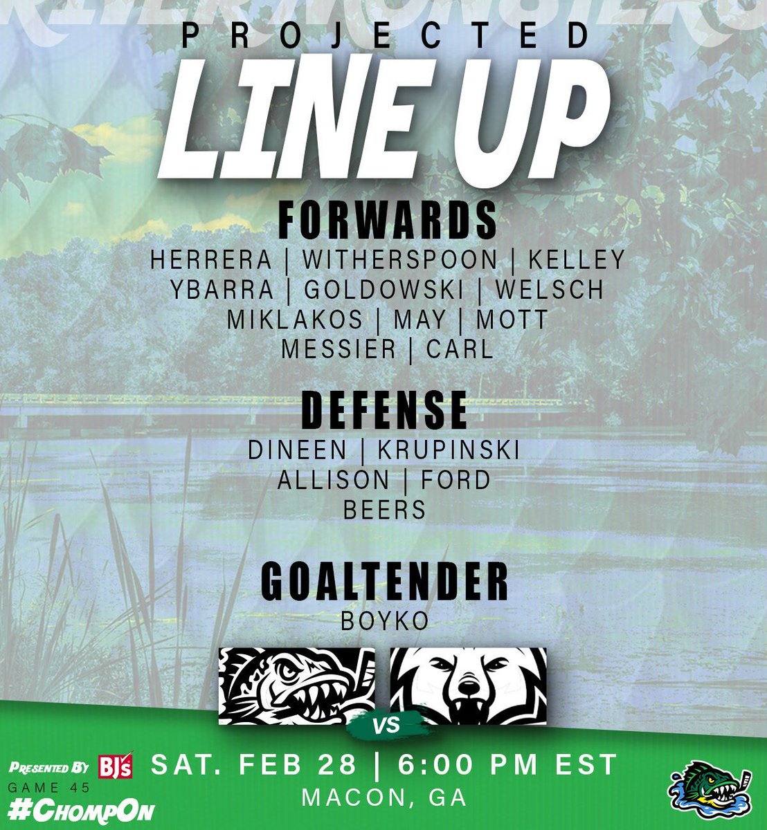 MaconMayhem's tweet photo. Your projected lineups!
#ChompOn | #OCMvFAY https://t.co/VdWRvZbDin