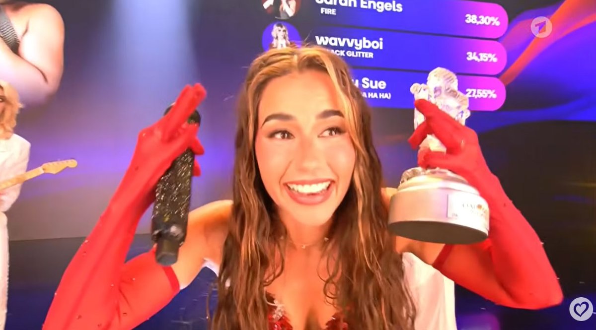 EscTrivia's tweet photo. GERMANY IS BRINGING THE HEAT! ๐ฉ๐ช๐ฅ
Sarah Engels wins #DasDeutscheFinale and will represent Germany at #Eurovision 2026 with "Fire"! ๐คโจ
#Germany #SarahEngels #Fire #Vienna2026 #EscTrivia https://t.co/LbQ84ylE3d