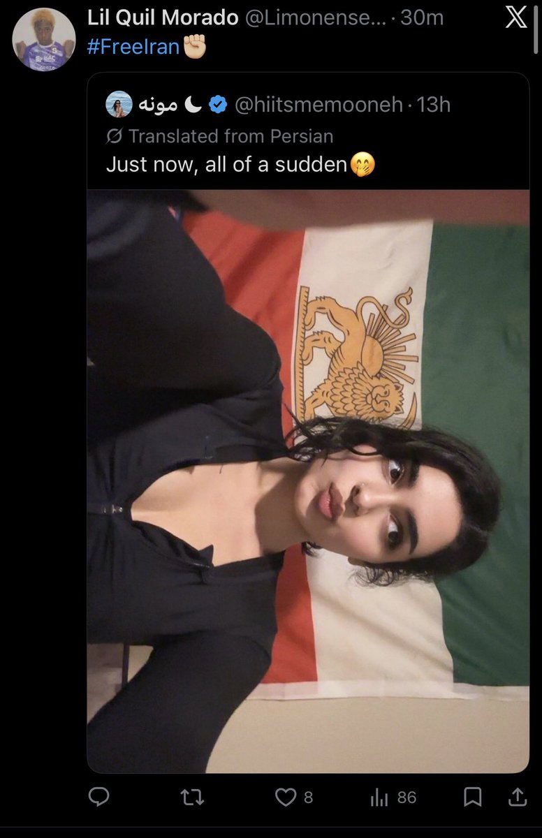 Hijueputas ven su primera güila persa y inmediatamente empiezan a pedir el regreso de los Pahlavi