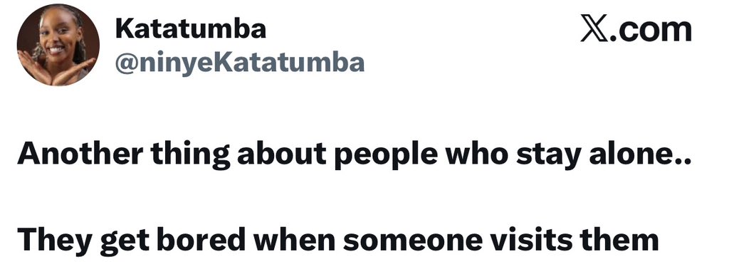 Do people who live alone get bored when someone visits?👇