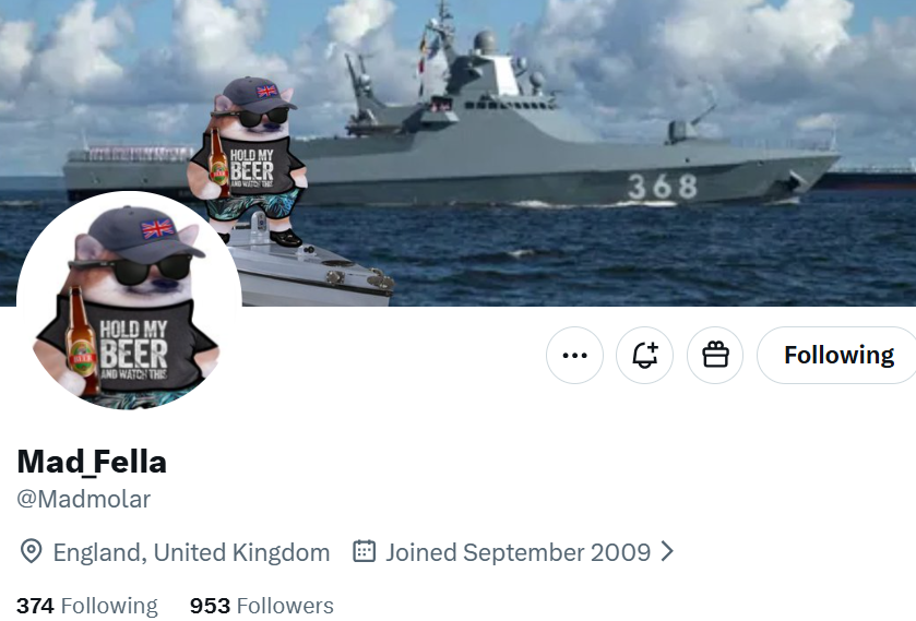 𝐏𝐥𝐞𝐚𝐬𝐞    
𝐅𝐎𝐋𝐋𝐎𝐖
𝐭𝐡𝐢𝐬
#𝐅𝐄𝐋𝐋𝐀!
👉<a href="/Madmolar/">Mad_Fella</a>👈
(𝐐𝐮𝐢𝐜𝐤! 𝐁𝐞𝐟𝐨𝐫𝐞 𝐡𝐞 𝐠𝐞𝐭𝐬 𝐚𝐰𝐚𝐲!) 
Thank you!
#NAFOExpansionIsNonNegotiable