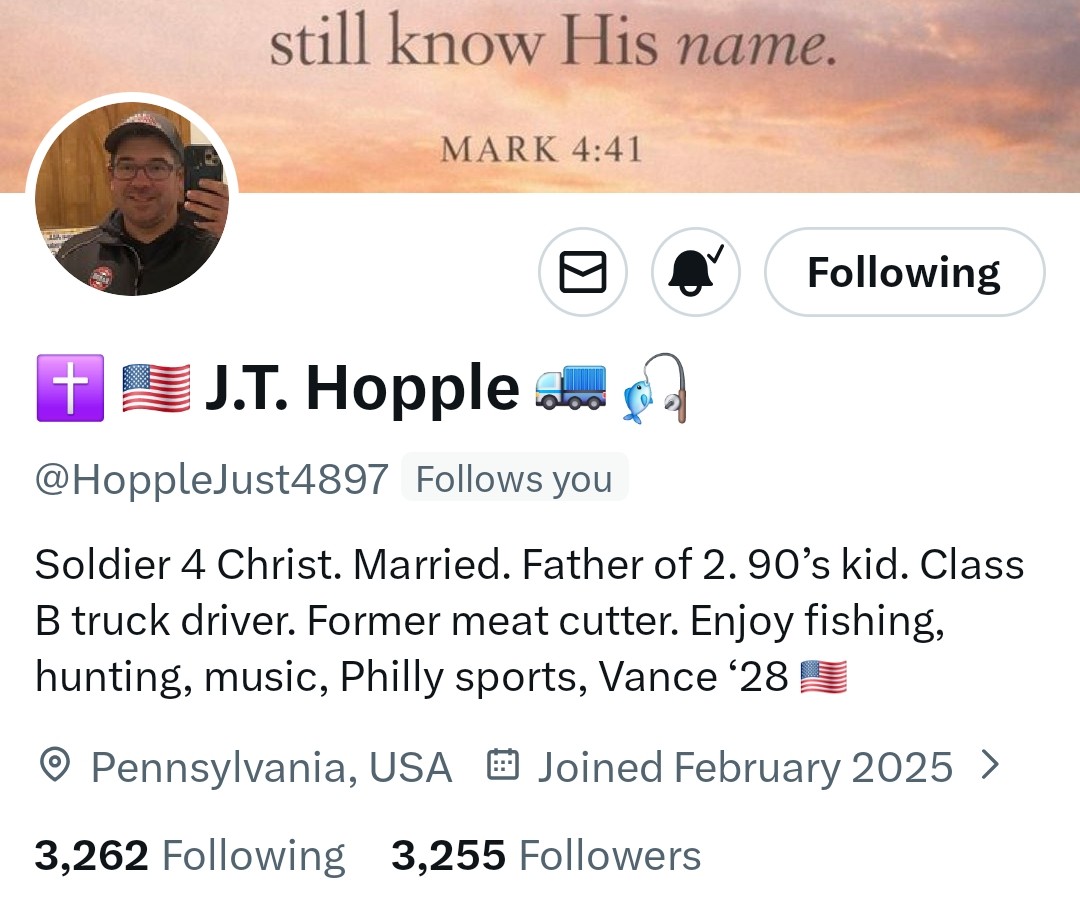 I have a couple of great friends that could use some more patriots in their feed. They are genuine, down home, really good guys! <a href="/bobskiff/">What Bob Thinks</a> and <a href="/HoppleJust4897/">✝️ 🇺🇸 J.T. Hopple 🚛 🎣</a> 🫶🙏🇺🇸