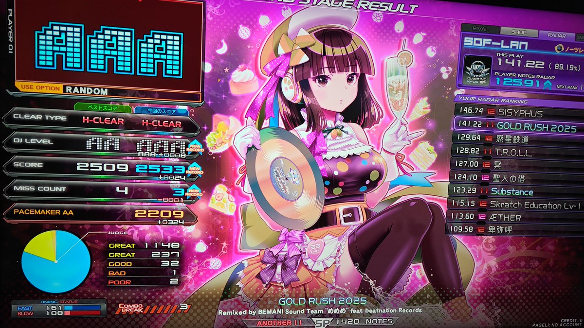 IIDX GOOOOOLD 2025 鳥