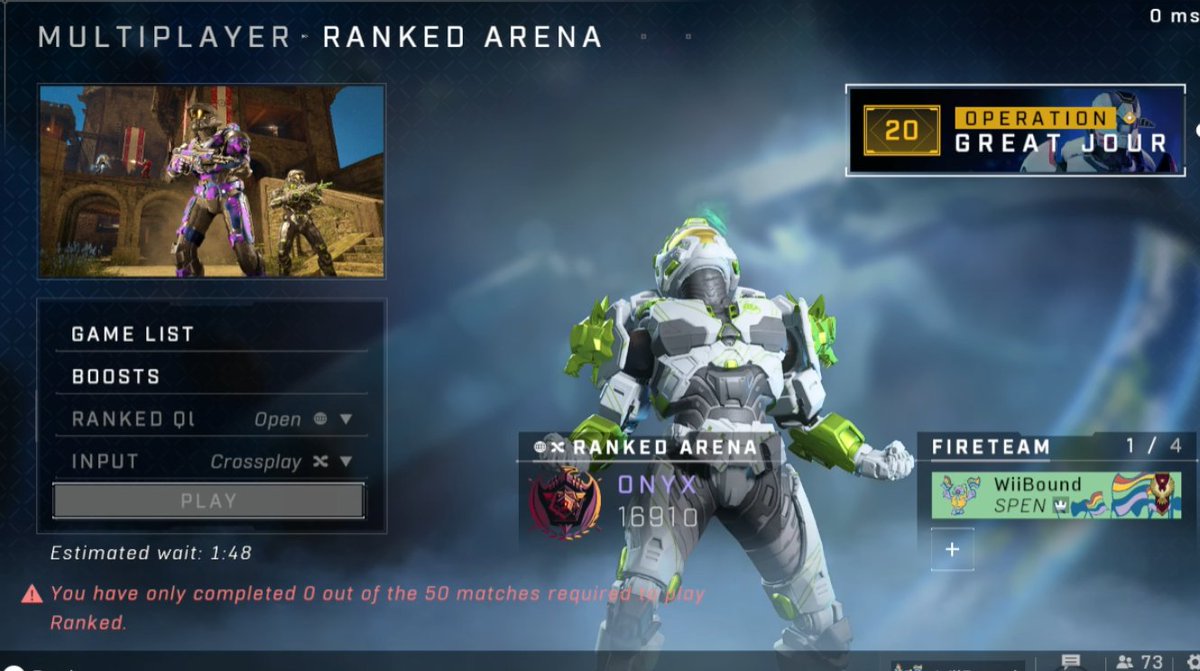 AnO_Lethal's tweet photo. @Tashi343i @Unyshek @ske7ch @Halo @PiggyHCS @Spartan @Envore @Pznguin @breakingshot2 so my teammate wiibound games got reset some how can someone fix this or knows someone that can fix it https://t.co/oxUEl8Qe4S