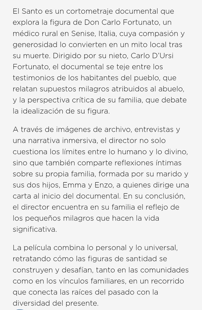 #Goya2026 al mejor cortometraje: El Santo |