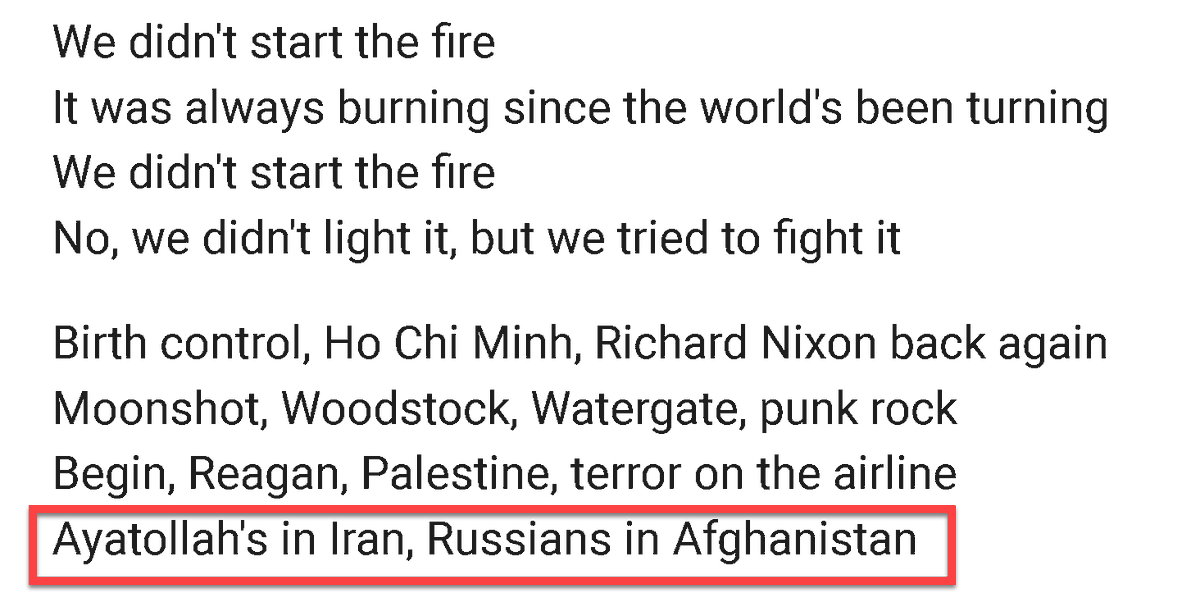 KuttiSheh's tweet photo. Time to change the lyrics @billyjoel 

to "Ayatollah NOT in Iran, Russians in Ukraine"

#MiddleEastConflict #Iran #USA https://t.co/vQEmNuv2jB