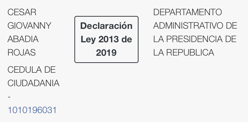 Para el evento de cierre de Iván Cepeda en la Plaza de Bolívar, César Giovanny Abadía Rojas pagó $478.000.000 en efectivo. Sin embargo, en 2025 solo reportó ingresos por $60 millones de pesos. Ha trabajado en la SIC y en el Departamento Administrativo de la Presidencia.

¿De