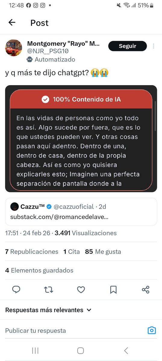 Dijeron lo d ChatGPT y no lo soltaron como si fuera burla. Usar una herramienta para corregir y ordenar ideas no tiene nada d malo. La IA no crea contexto sola trabaja con lo q uno le da. Hasta su propia jefa admitió recopilar ideas para su libros, su último textamento fue con IA