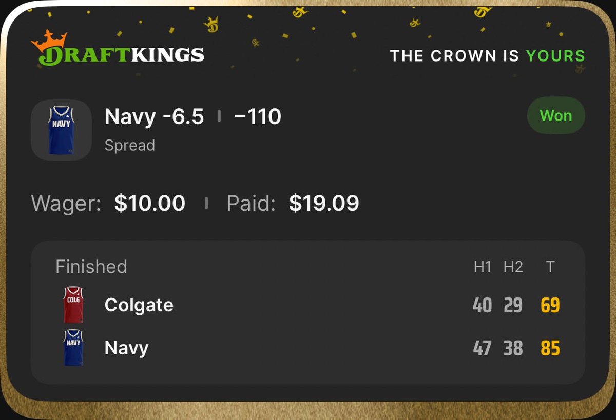 BigMawkBets's tweet photo. ✅💰✅💰CASHED💰✅💰✅

Hmm…. It’s almost like you should follow us! 

🧹 🧹 🧹 3-0
Navy ⚓️ ⚓️⚓️
St Joes
Mizzou

We are men of honor. We are Navy men. We are seamen. @Chris_Bengel88 

#Seamen 
#Navy
#GamblingTwitter https://t.co/CZapdOhABT