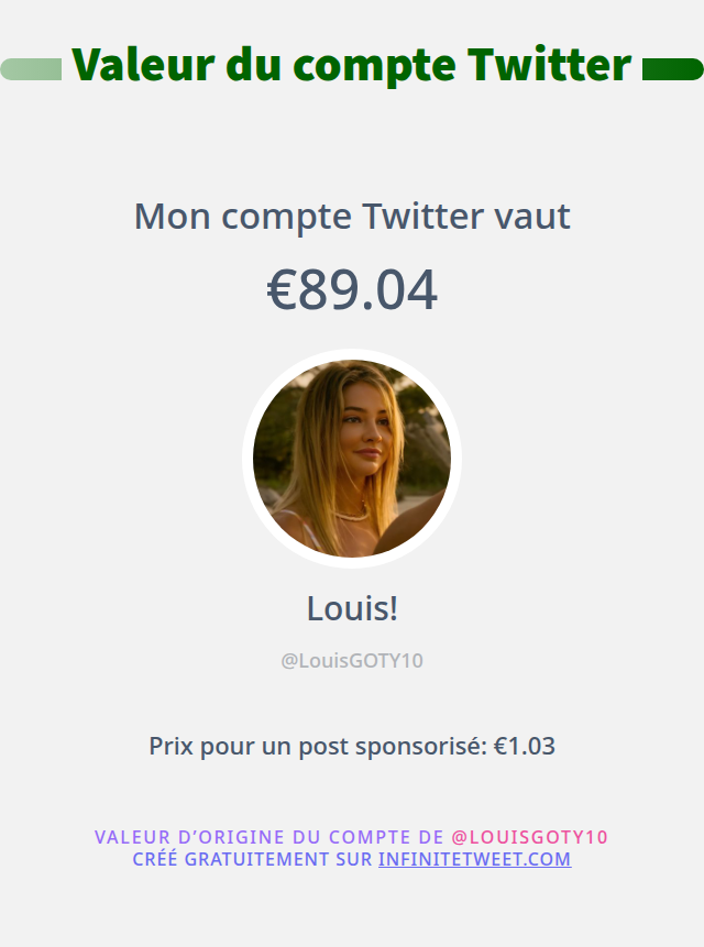 Mon twitter vaut: €89.04

➡️ infinitetweet.me/account-worth?…