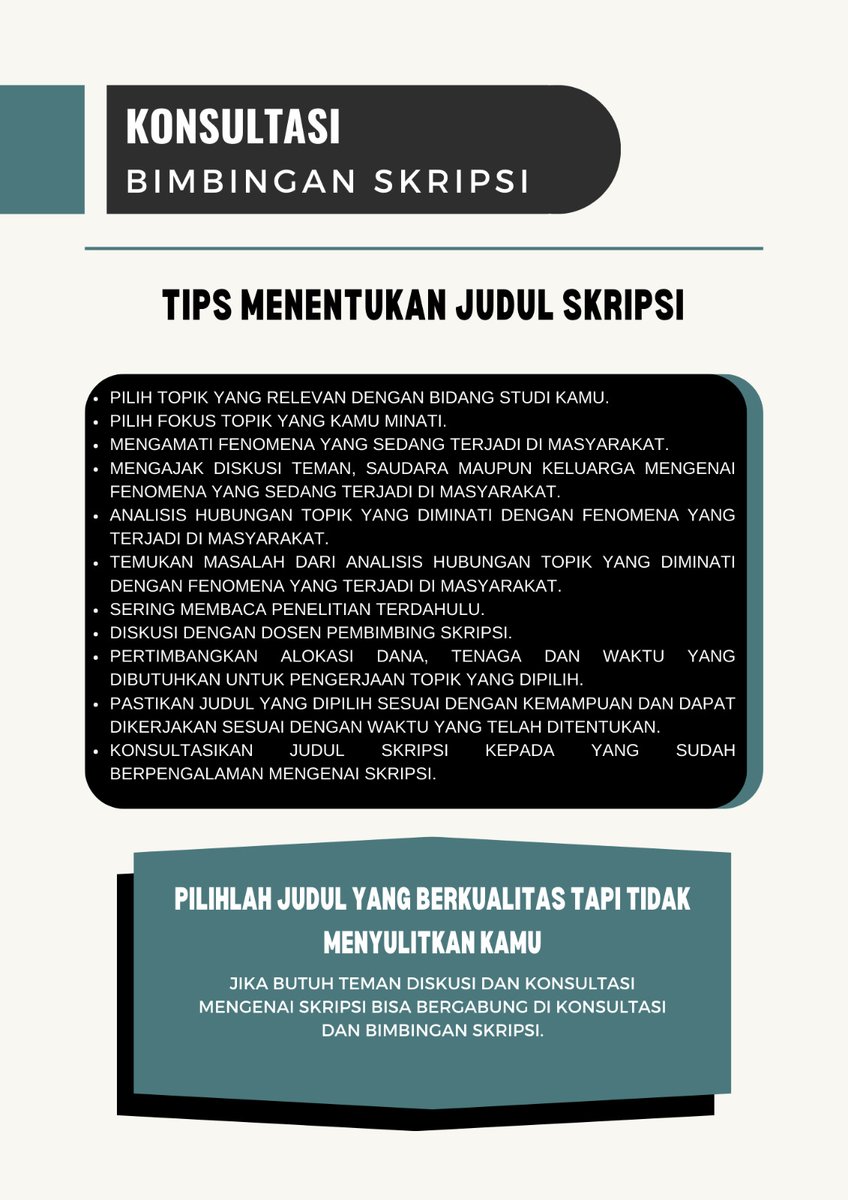Jasa konsultasi dan bimbingan skripsi tweet media