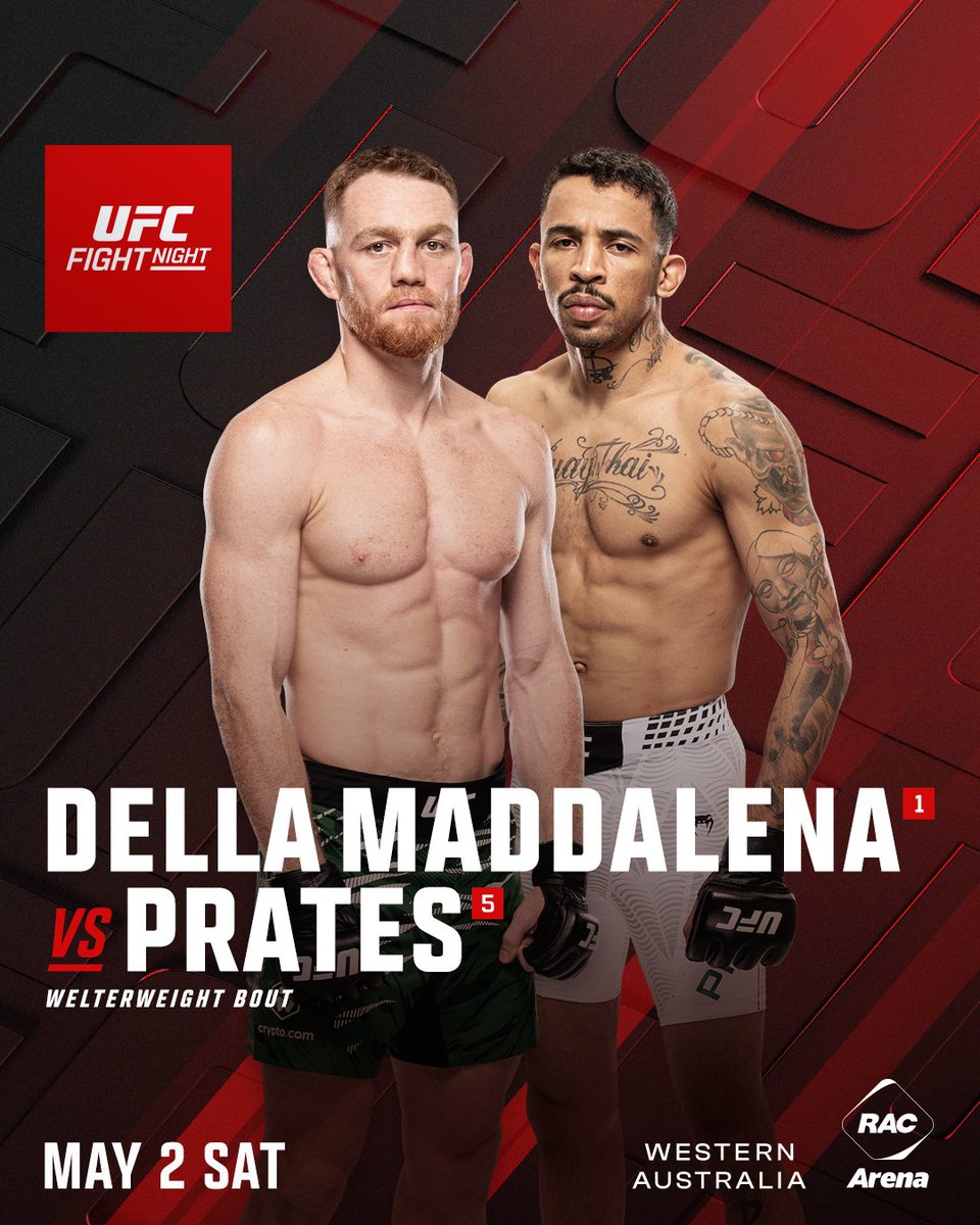 A PERFECT FIGHT for Perth 🦘

Jack Della Maddalena vs @TheNightmare170  headlines UFC's return to Australia!

[ #UFCPerth | LIVE MAY 2 on @ParamountPlus ]