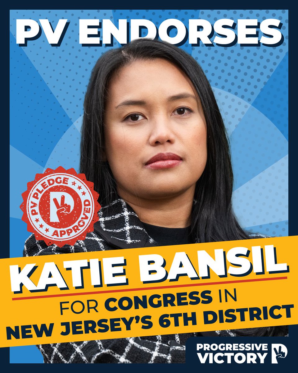ProgressiveVic's tweet photo. 🚨ENDORSEMENT ALERT🚨
We're TIRED of coastal elites coasting by in their COZY seats.
Progressive Victory is CHOOSING OUR FIGHTER IN @katiebansil4nj, ENDORSING HER for NJ's 6th congressional.
FUCK THE ESTABLISHMENT! FIGHT THE POWER! VOTE BANSIL!
#PV_Pledge https://t.co/NKetSz4h8B