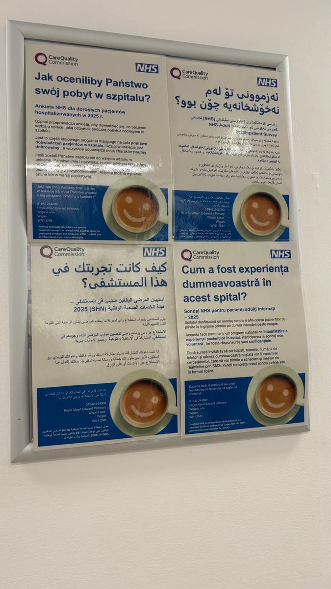 My wife saw this poster in our local hospital corridor.
It’s not even in English, it’s so insulting, we are being airbrushed out of our own society. WTAF