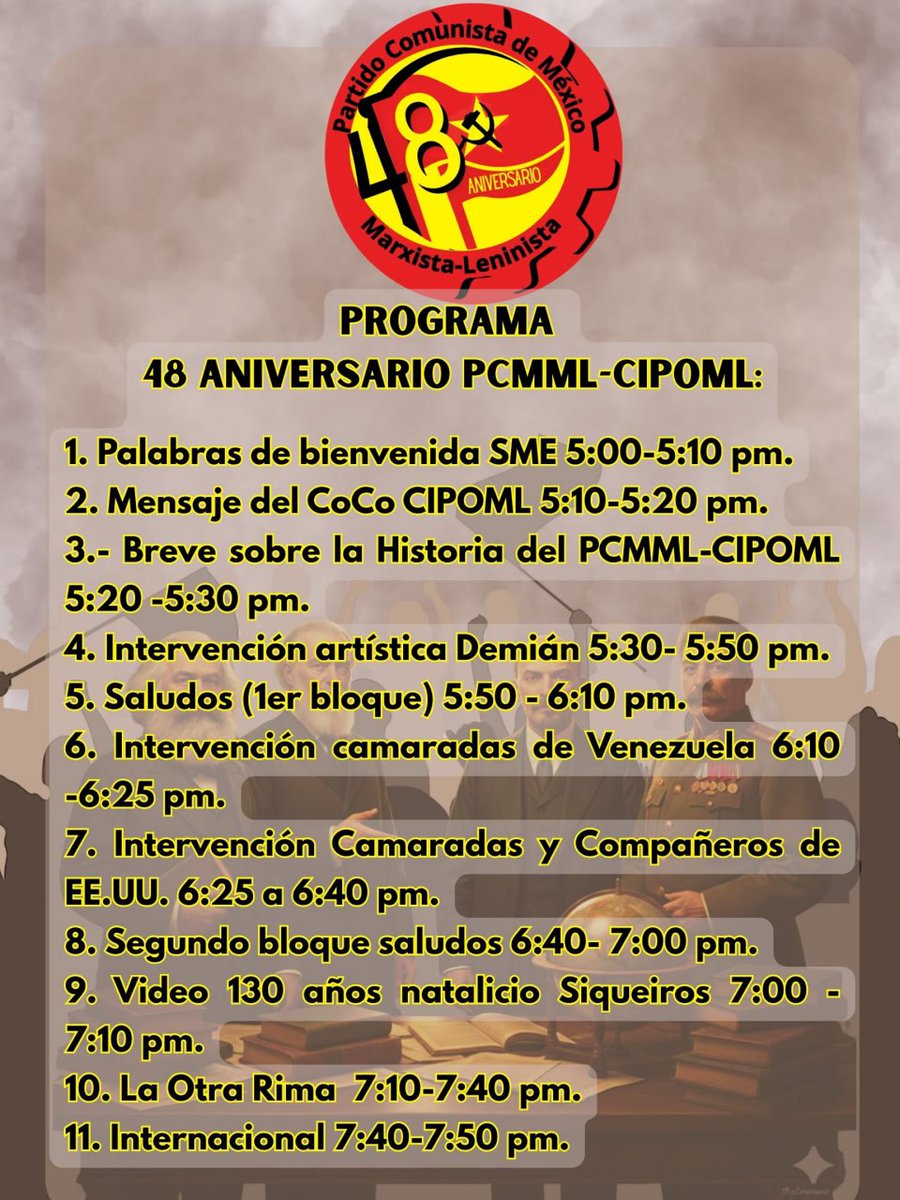 Partido Comunista de México (m-l) tweet media