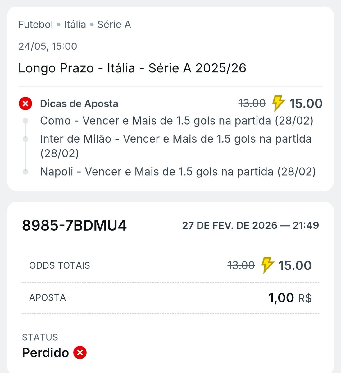 Projetoxpro's tweet photo. @superbet_br

Lembram da aposta odd 15? Vocês colocaram over 1.5 gols e depois alteraram para over 2.5 gols. Houve erro e até agora não fizeram o pagamento. Qual o prazo para resolver isso? https://t.co/ixeFjpprLl