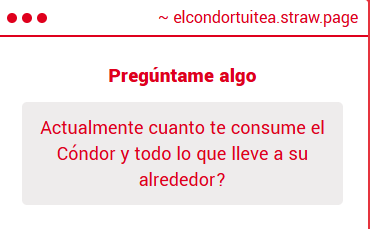 // Creo que lo que mas me consume es el tema de la comunidad y todo lo que conlleva, por ejemplo antes de que pasara todo esto de twin turbo quería continuar mi rol pero justo paso lo del otro día y ahora ya no es el momento creo

elcondortuitea.straw.page