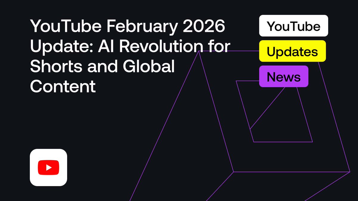 easyboost_app's tweet photo. 😎YouTube February 2026 Update: AI Revolution for Shorts and Global Content

YouTube February 2026 Update: AI tools for Shorts, auto-dubbing in 20+ languages, new Grid view in Studio, Smart TV integration, and expanded monetization features.

👉Read: https://t.co/0XZLQqszJw
