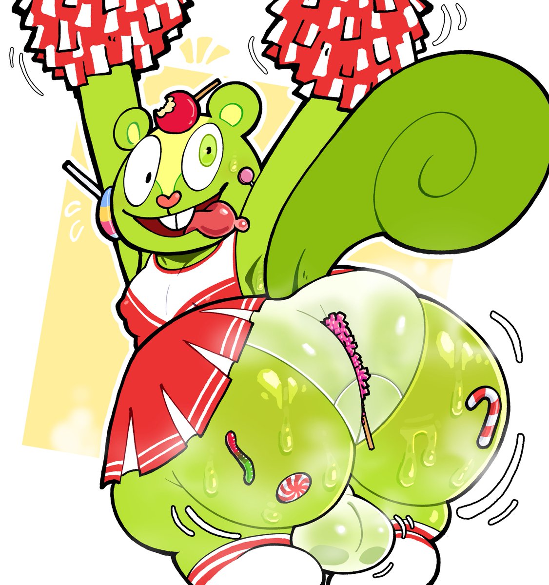 BiscuitTheRat's tweet photo. Nutty is such a good cheerleader, I feel motivated already! 💚
Art received from @LEPROSICK https://t.co/ciwPrCW928