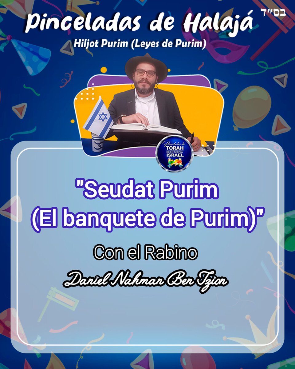 Daniel_NahmanBT's tweet photo. Bs"d
SEUDAT PURIM (EL BANQUETE DE PURIM)
1) Se debe aumentar en lo que respecta a la comida en el día de Purim...
Ver Más... 👇
https://t.co/zmfatslNm2
@pdtorah
#judaismo #Torah #hiljotpurim #purim #Seuda https://t.co/z9wVxyK56L