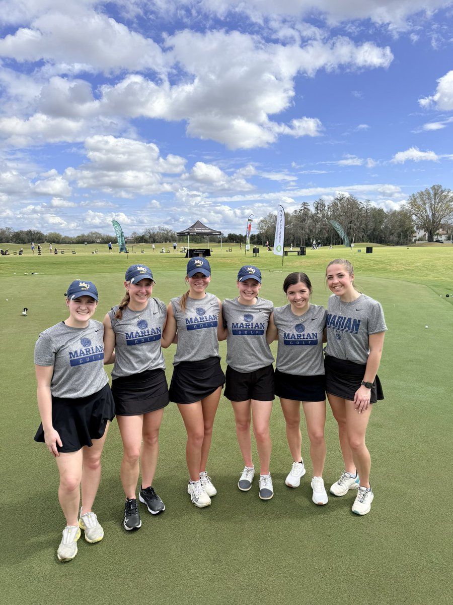 MarianUnivWGolf's tweet photo. We are back!  Great to be in the sunshine state to prepare for our first event starting on Tuesday morning at Saddlebrook in Tampa! https://t.co/F9OERwmdbZ