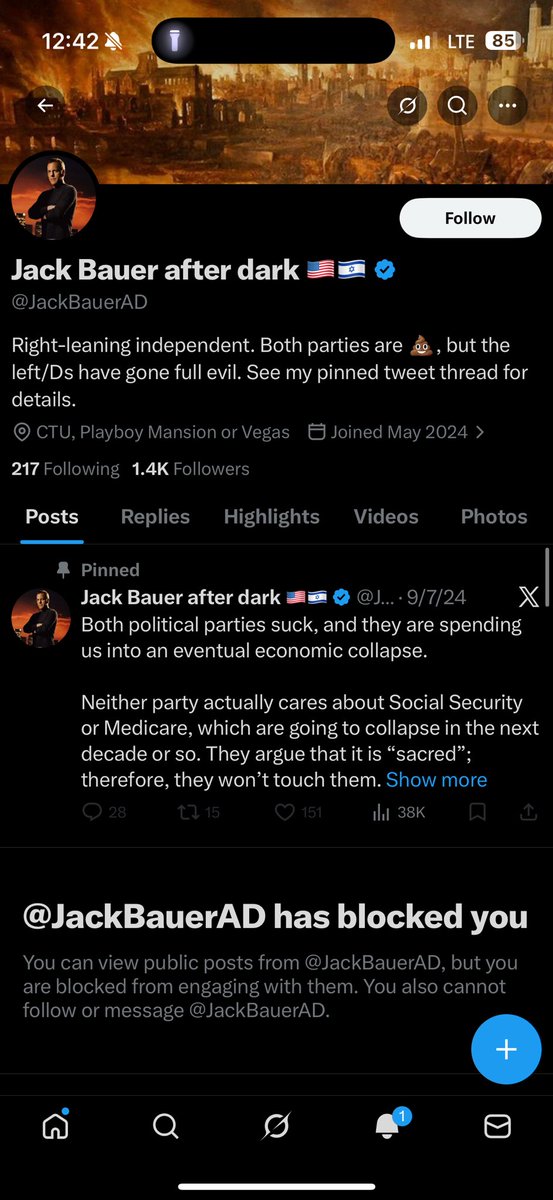 AnimoniumPod's tweet photo. @JackBauerAD @phobicwrld @GooseCanad33392 @ABC scared little bitch hiding behind the block button https://t.co/Q09dqjeBcI