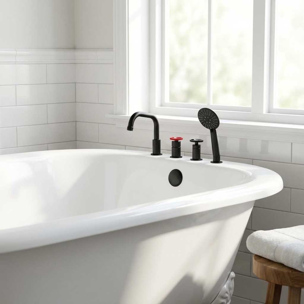 plumbing4home's tweet image. Stunning black bathroom and kitchen taps range, now available 
zurl.co/jPkKU #BathroomTaps #KitchenTaps #BlackSinkTaps #Tapware #Faucets #KitchenFixtures #BathroomFixtures #HomeImprovement #InteriorDesign #HomeRenovation #ModernFixtures 🛀