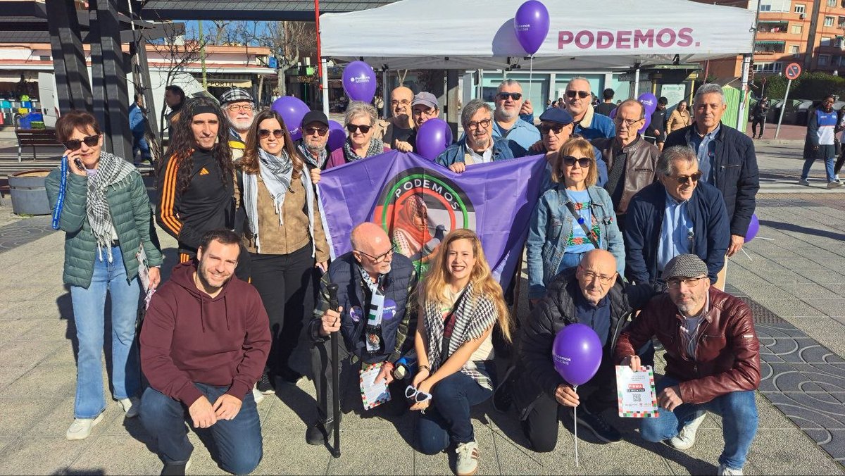 Podemos_CMad's tweet photo. Hoy hemos llenado las calles de la Comunidad de Madrid recogiendo firmas para denunciar la complicidad de la UE y exigir justicia para Palestina. Gracias a todas las que os habéis acercado. Seguimos. 🇵🇸✊#Palestina #PalestinaLibre #MadridConPalestina #Madrid https://t.co/gyqc2lWXYu