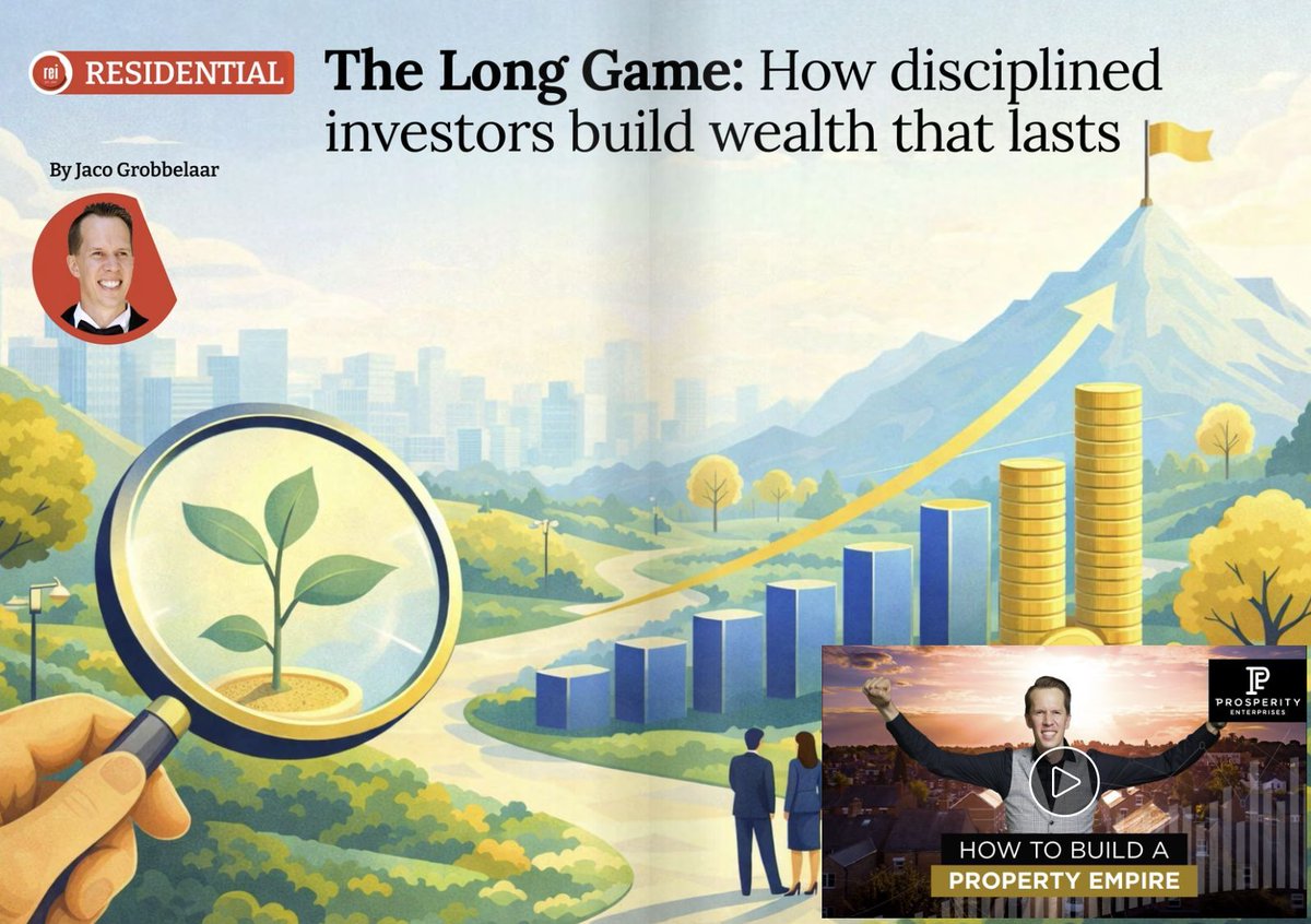 REIM_SA's tweet image. Fast growth fades. Structured wealth lasts.

The Long Game reveals how disciplined property investors build resilience, protect assets and create lasting prosperity.

Read it in the February REI Magazine. buff.ly/2PpPLD3 

#realestateinvestor #propertyinvestment