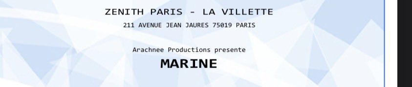 Anas47123860's tweet photo. Qqn connaît ou veut allé au concert de Marine le 4 juin. À Paris, je peux plus y aller..
Vente en main propre ou via Ticketmaster. 
#marine #marinestaracademy #staracademy #concertmarine https://t.co/BGBc7ntIPq