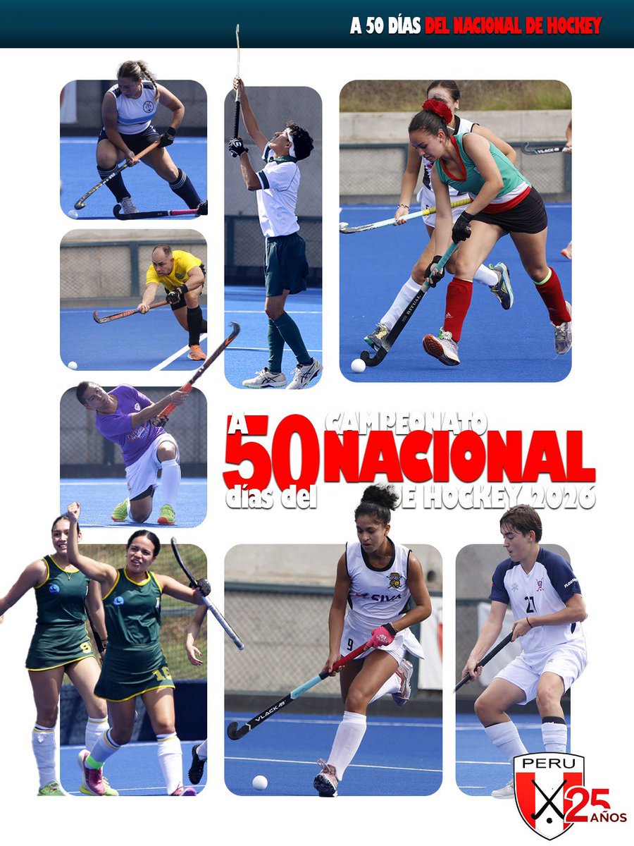 #Nacional2026 | Tan solo 50 días nos separan del 19 de abril, la fecha fijada para el inicio oficial del Campeonato Nacional de Hockey, categoría Mayores, 2026. Los equipos ya comenzaron su preparación, incluyendo a San Silvestre Sport y Lima Cricket, campeones del 2025.