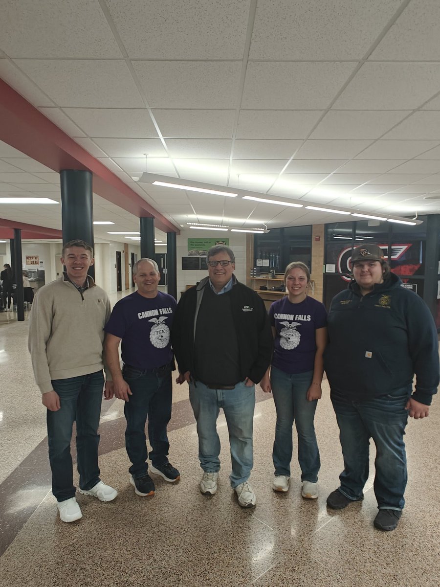 Thank you Thom  Petersen (Minnesota Secretary of Ag) and Cameron Addington (Minnesota FFA State President) for joining us for our agricultural awareness event today.