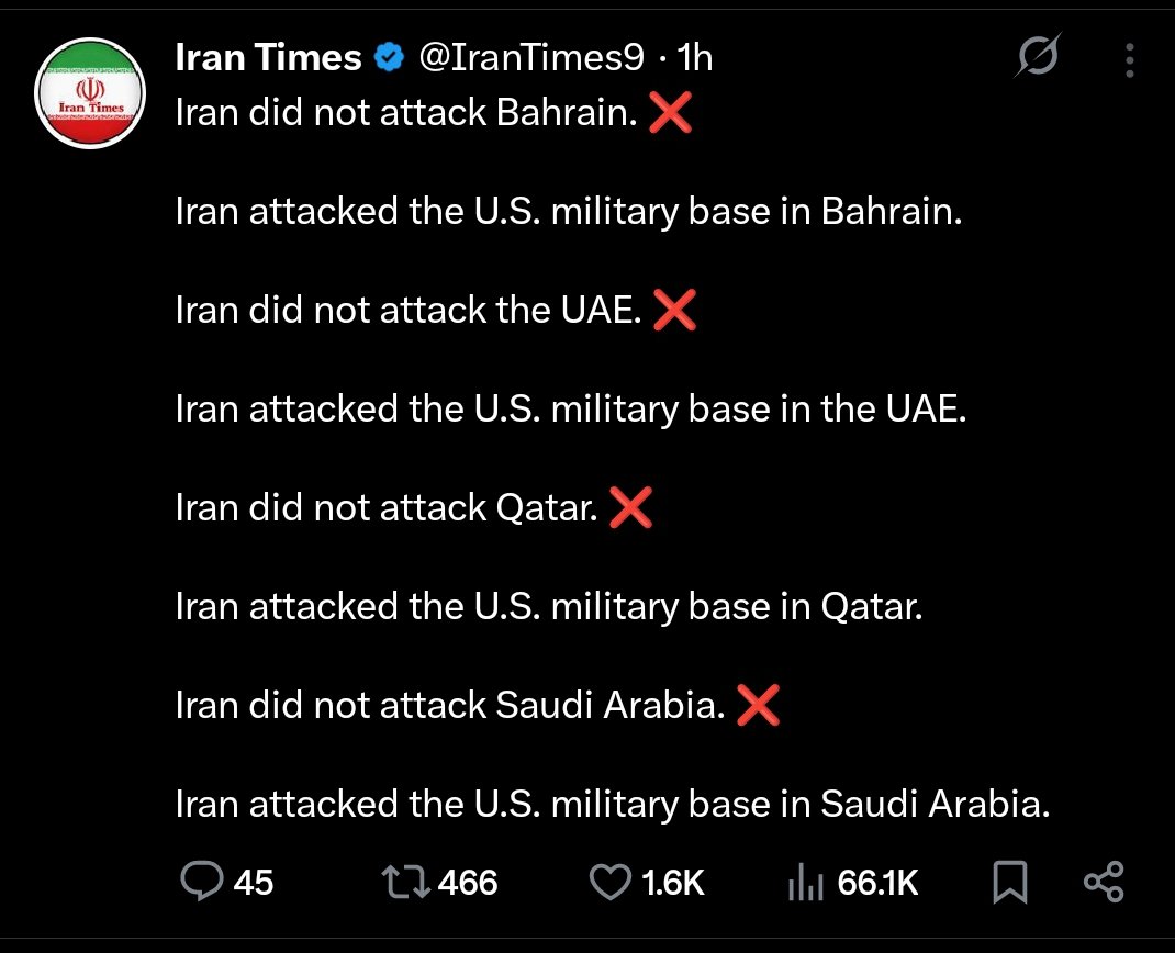 AliRushu's tweet photo. Iran didn't attack.....!!!
Iran attacked the.....!!!
#Iran 
#Tehran 
#StandWithIran https://t.co/8K1XaI0DhV