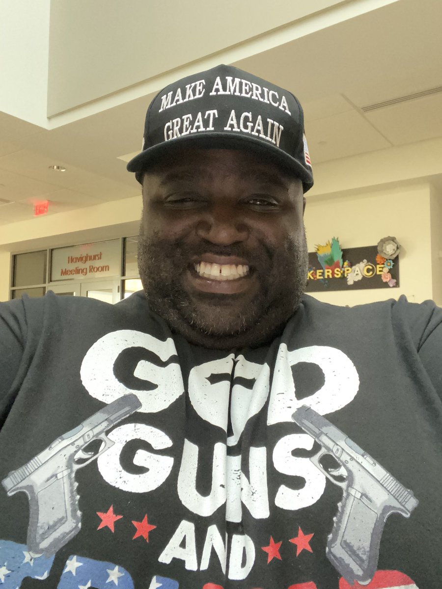 MAGA HAT STAYS ON!!!!