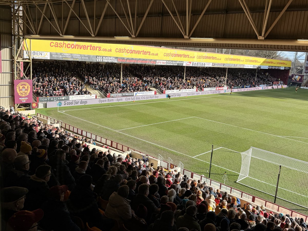 GaryStirling1's tweet photo. How good is it going to Fir Park just now! Everyone loving what’s on the park and the stands are full.

What a season https://t.co/ISBWHI3FfN