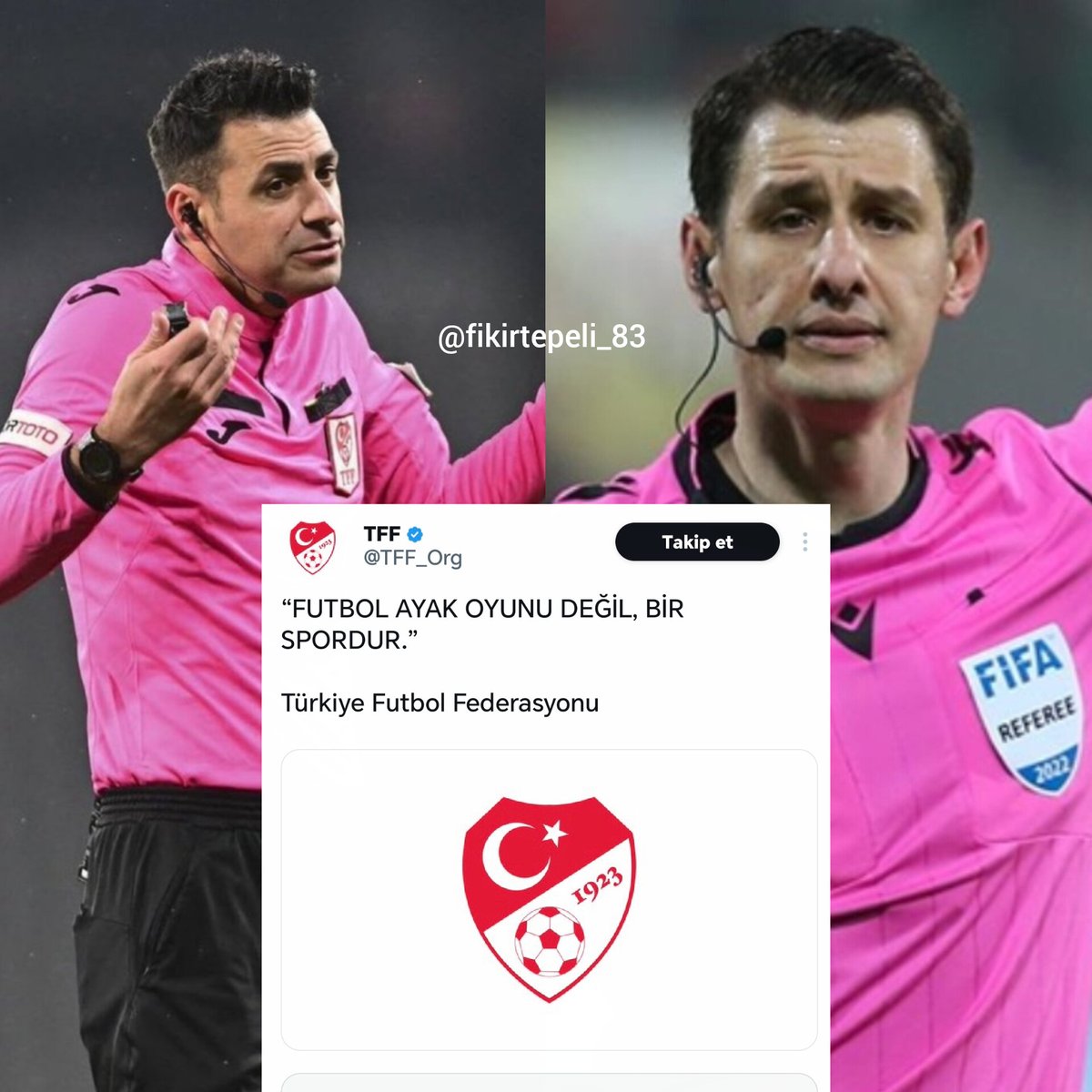 Bu Twet boşuna atılmadı 

Victor Osimhen'in ayağına müdahele den penaltı verilmedi ❌ 

Victor Osimhen’i yere indiriliyor penaltı verilmedi ❌ 

Davinson Sanchez'e yapılan net kırmızı verilmedi ❌

Ali Şansalan

Var Hakemi Halil Umut Meler 

Galatasaray Alanyaspor #GsvAly