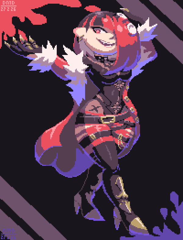 Scarlet Splatling (Splatoon x Tekken)
#pixelart #ドット絵